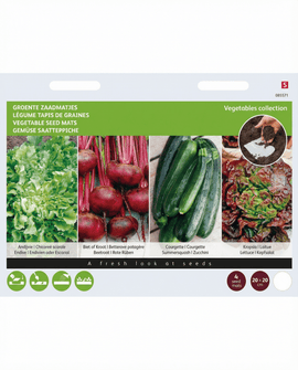 Vegetable Seed Mats 4 Pack 20x20 Cm Biodegradable Paper